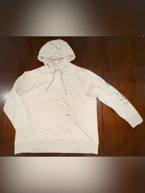 Ariat Rebar Women’s Cream Pullover Hoodie with Subtle Sleeve Logo — Size XL